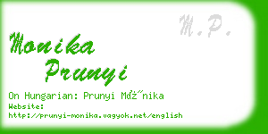 monika prunyi business card